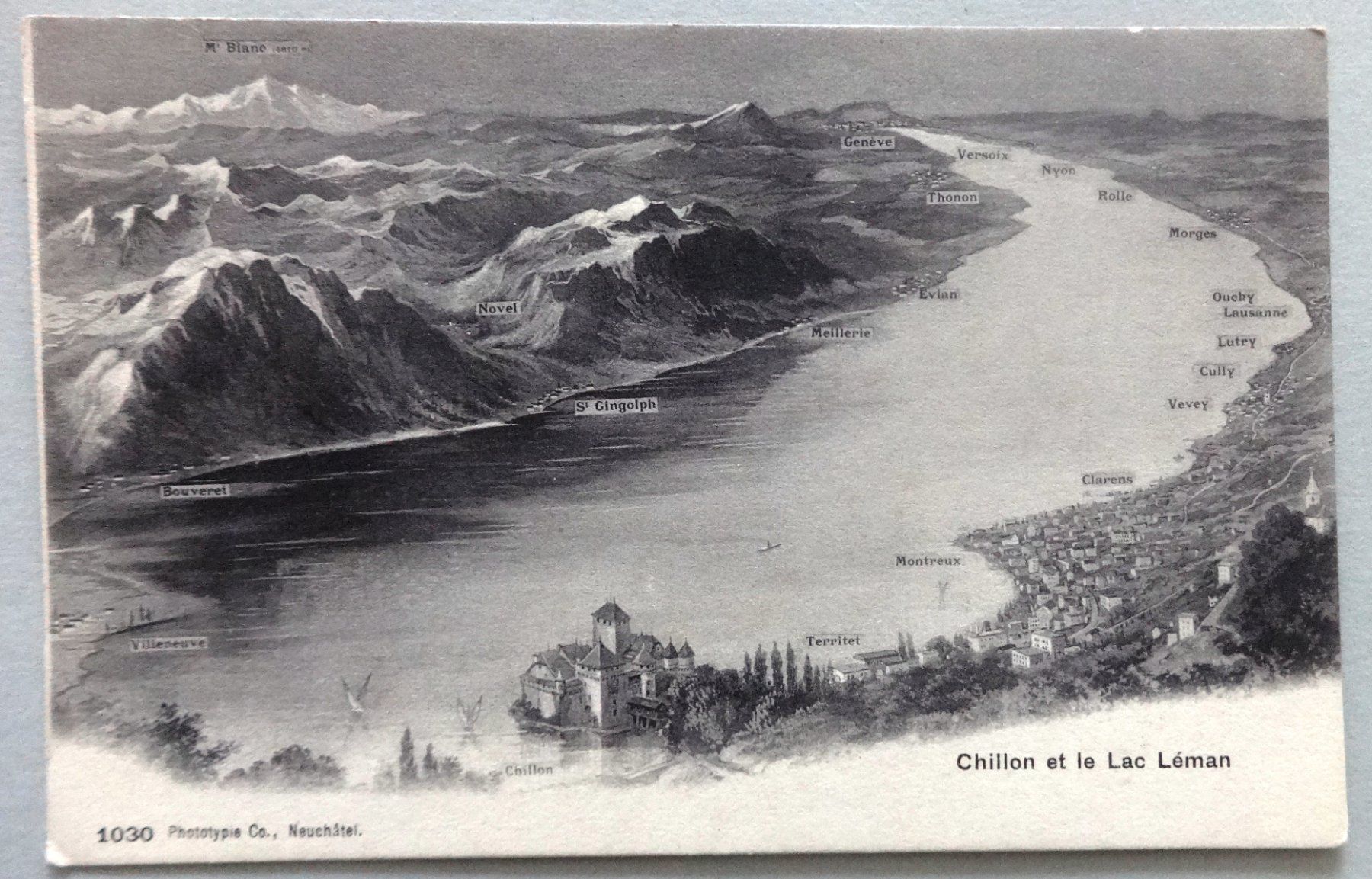 Cartoline postali: Chillon et le Lac Léman – Usato da Fétigny venduto da Billy2miny