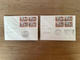 Pro Patria 2x 4er Block auf Brief 1941 mit Sonderstempel