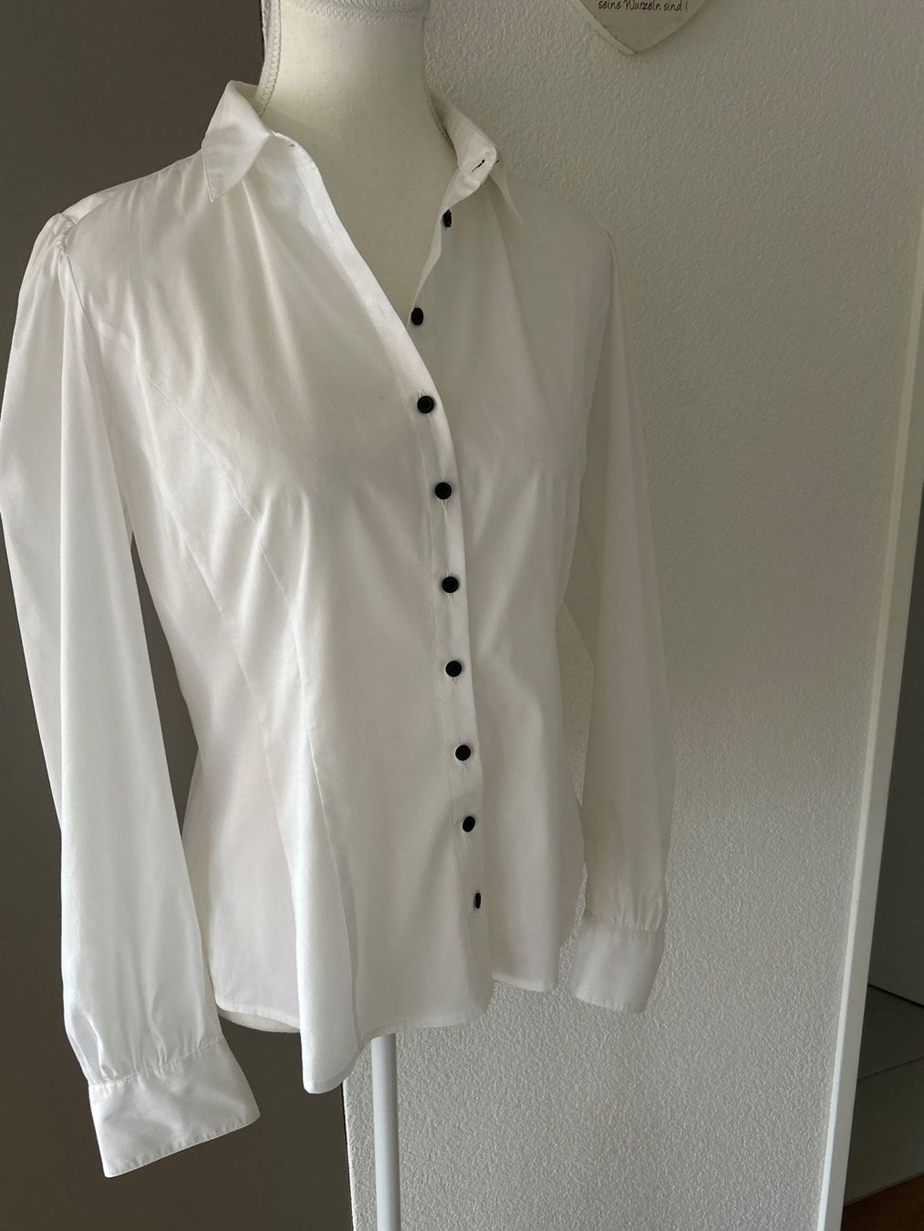 H&M Camicette: Langarmbluse weiss von H&M Gr. 40 – Usato da Brunnen venduto da Nala2929 2
