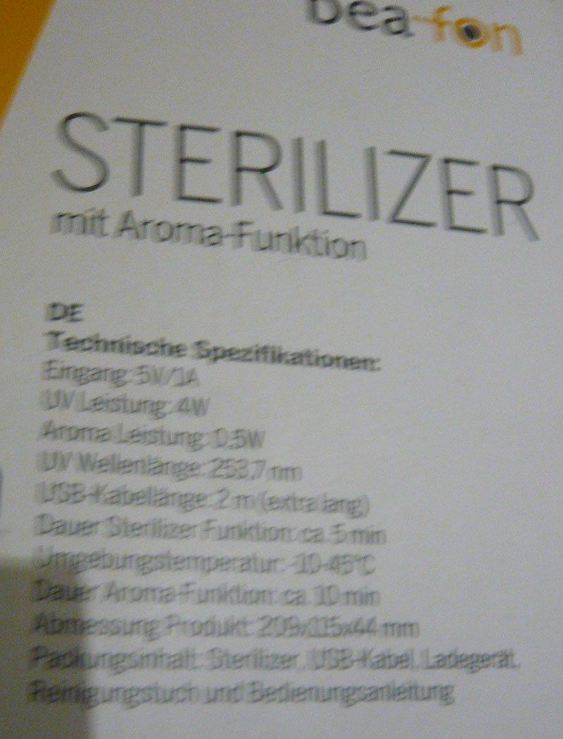 Baby-Mahlzeiten: Sterilizer – Neu und originalverpackt aus Ruggell von Btt 1