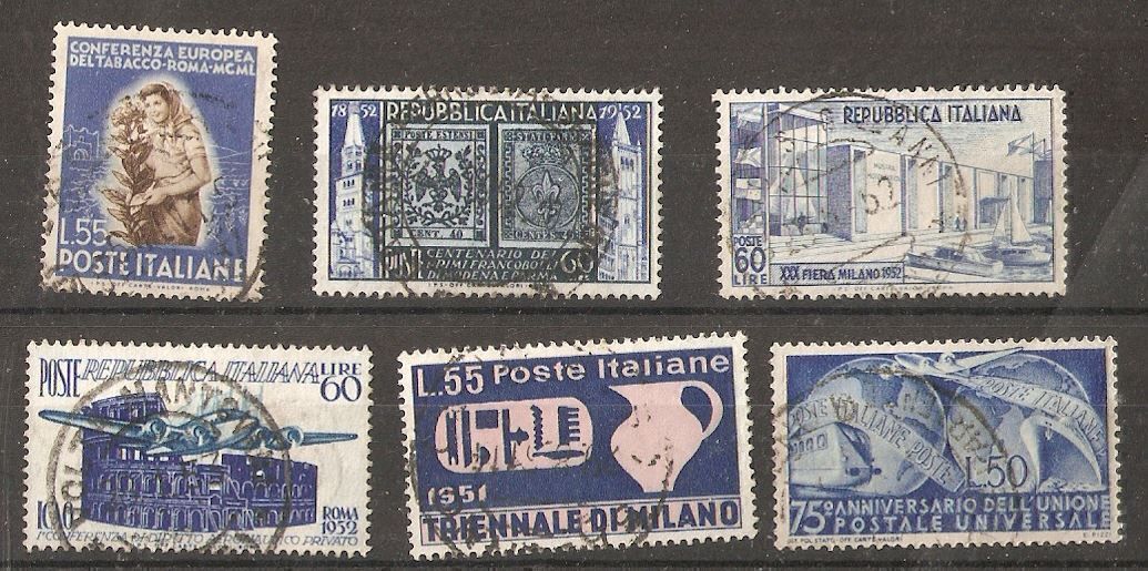 Tutti i francobolli: 6 blaue hohe Werte gest. – Usato da Lausanne venduto da Whorvath