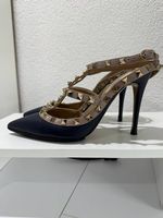Valentino Garavani Rockstud High Heels Pumps Navy Blau 37.5