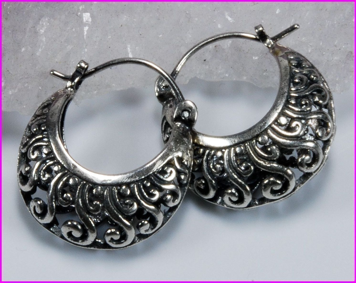 Orecchini pendenti & Orecchini a lobo: Silber-Creolen - Oriental 925 Silber – Nuovo e nell'imballaggio originale da Oberglatt ZH venduto da Goldfee1 1