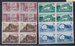 1949 Pro Patria  Viererblocks postfrisch   15968