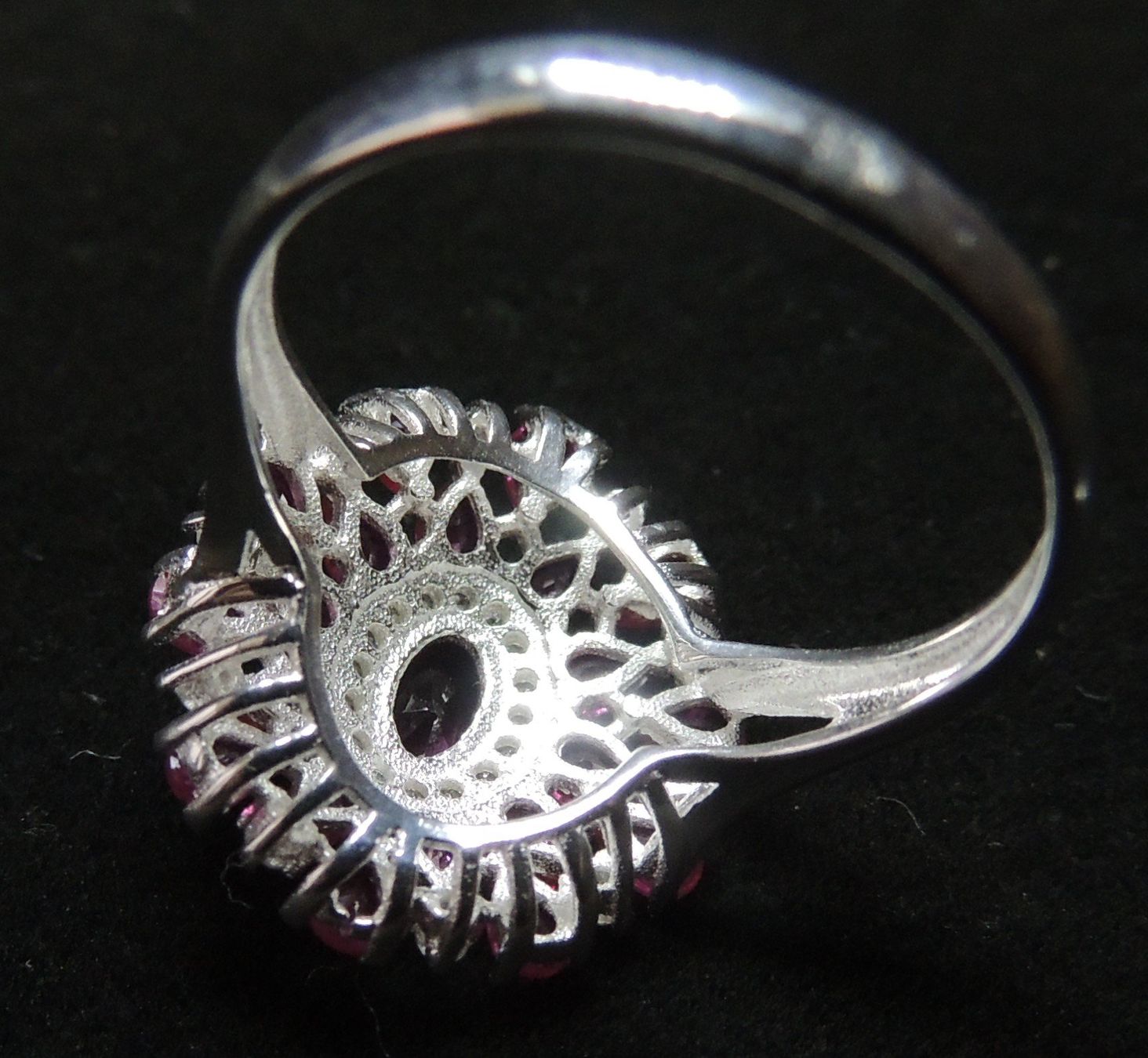Anelli: Silber 925 Fingerring mit synthetischem Rubin – Nuovo e nell'imballaggio originale da Waldenburg venduto da schaller707 4