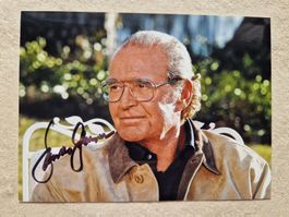 James Garner † - Originalautogramm auf Foto