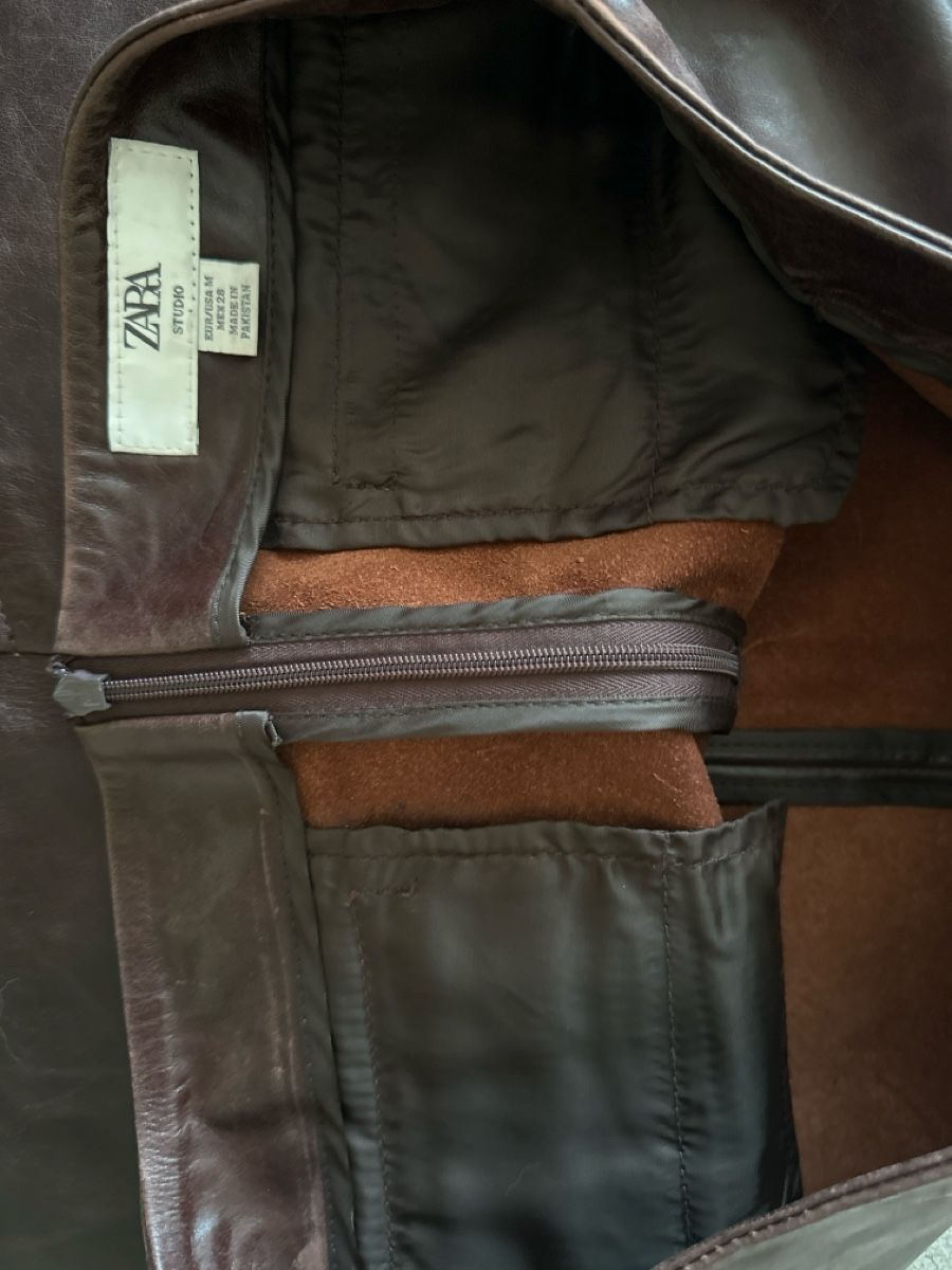 Zara Gonne: Distressed leather skirt – Nuovo e nell'imballaggio originale da Adliswil venduto da Maro_7 3