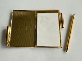 Vintage Mini FIFA Notizbuch mit Stift vergoldet