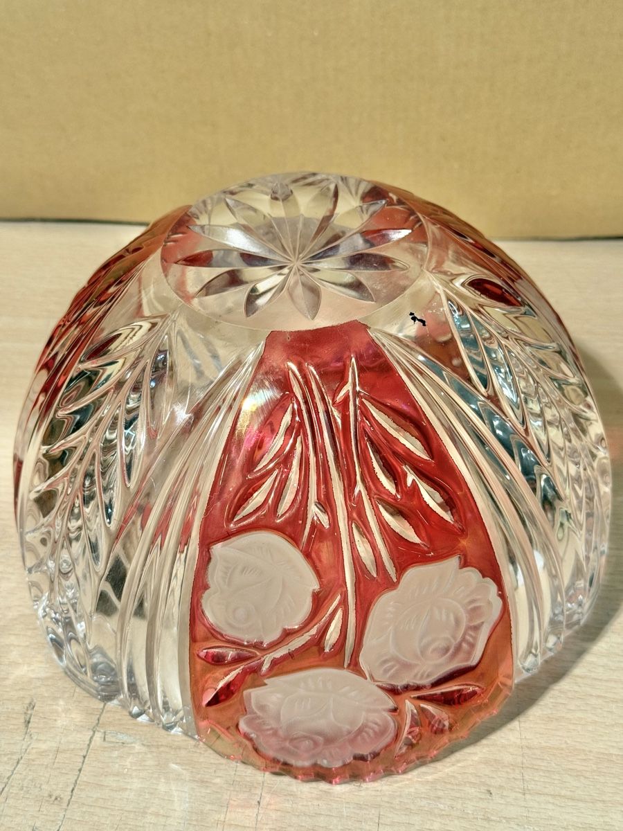 Murano Ciotole: Elegant Crystal Bowl with Rose Design - – Usato da Lausanne venduto da vas_mbk2 3