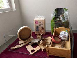 Top Hamsterkäfig mit extrem viel Zubehör und Einstreu