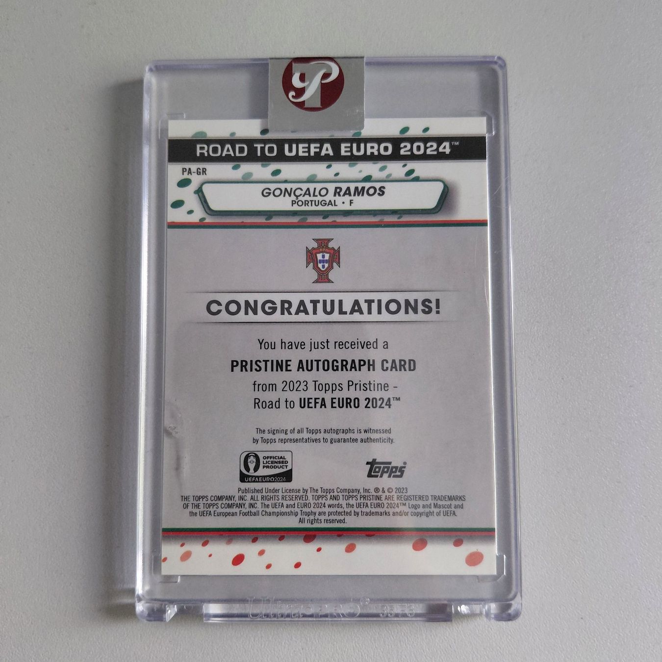 Topps Carte collezionabili: Goncalo Ramos, Auto, National Debut, Topps Pristine – Usato da Uezwil venduto da -Retrogames- 1