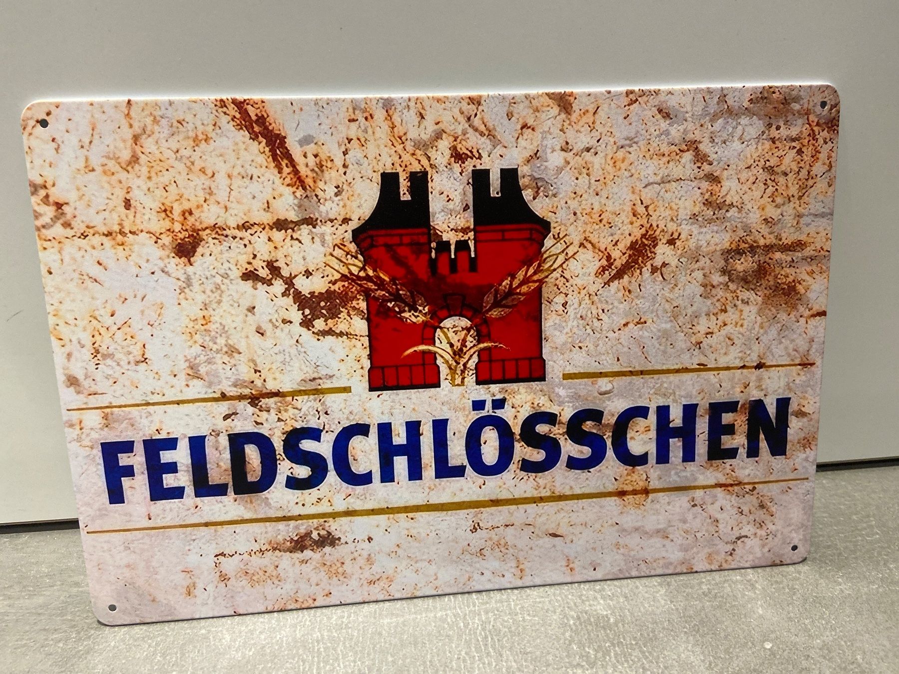 Insegne: FELDSCHLÖSSCHEN BIER Vintage Blechschild – Nuovo e nell'imballaggio originale da Seon venduto da Aaargauer01
