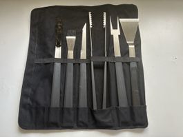 Grillbesteck 9-teilig mit Hülle gebrauchter Zustand
