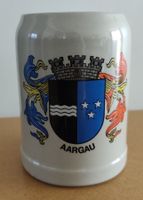 Aargauer Bier-Krug mit Wappen, Keramik, Sammlerstück, Top !