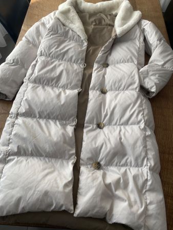 BEAUMONT MANTEL GR.34/XS DAUNEN ecrù/mocca / zum Wenden