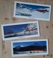 3 Stück XL-Postkarten Rhätische Bahn RhB Winter Engadin