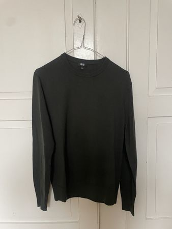 Uniqlo Herren Pullover, Grösse S, Wolle, Dunkelgrün, Neu