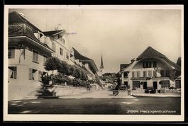 Herzogenbuchsee, Strassenpartie mit Kirc