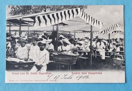 St. Gallen - Jugendfest -  Knaben beim Vesperbrod - 1906