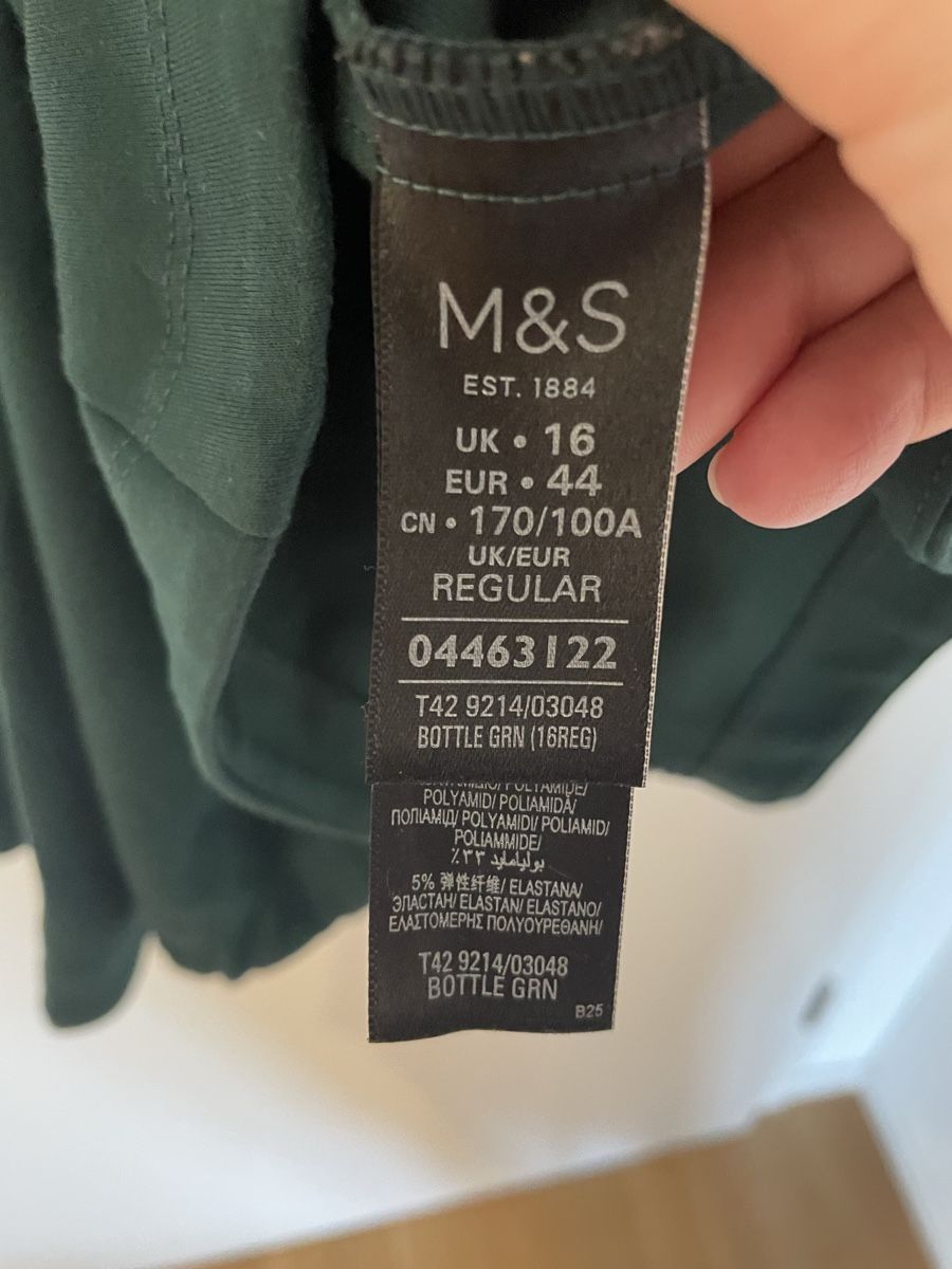 Vestiti: M&S Collection Kleid, Gr. 44, Grün, dicker Baumwollstoff – Usato da Münchenstein venduto da FamilieUlmi 3