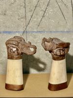 Vintage, Folk Art, African, Animal Salt and Pepper Shakers