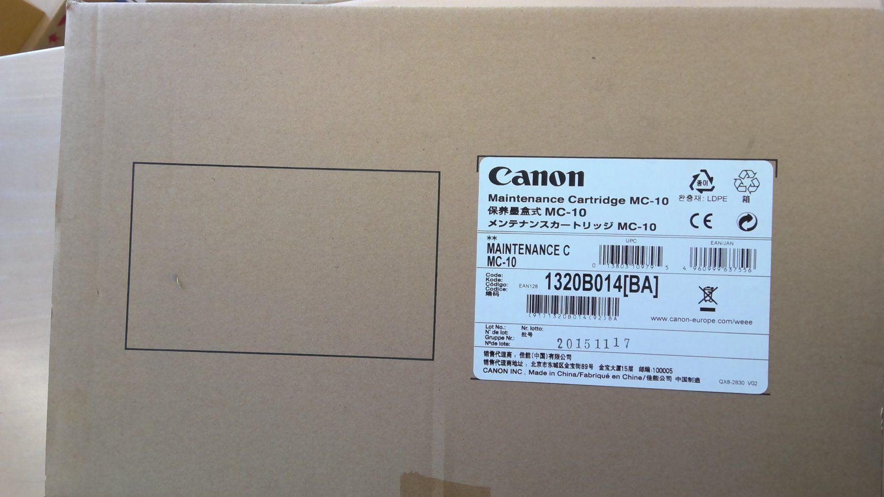 Canon Filamento: Canon Wartungskassette MC-10 – Nuovo e nell'imballaggio originale da Fehraltorf venduto da loremgmbh