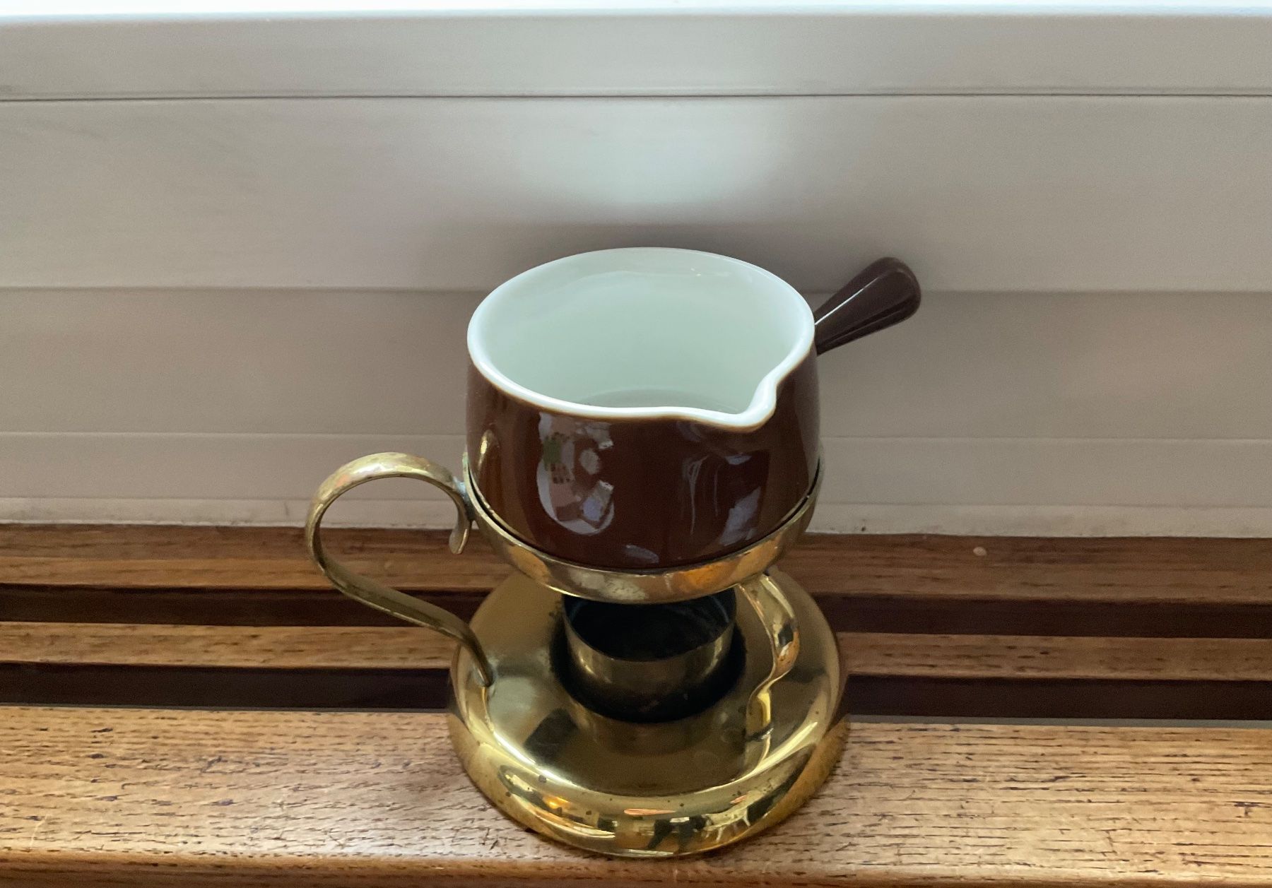 Tutte le decorazioni: Vintage Stövchen Brenner mit Pfännchen Langenthal Deko – Usato da Aarau venduto da Galaktos 1