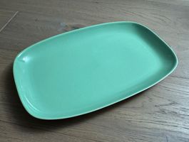 Rössler Schale Platte 36 cm grün Topzustand!