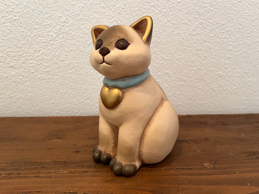 LOLIPPYY Holzkatze Figur - Niedliche Miniatur Deko Für Schreibtisch & Wohnung
