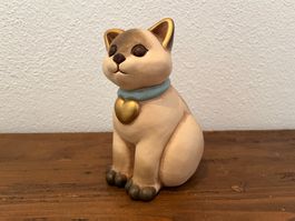 THUN PIPPO Vintage Keramik Katzenstatue Katze 15 cm Top