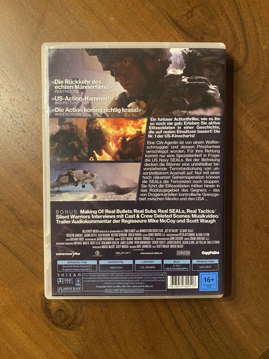 Tutti i DVDs: Act of Valor DVD – Usato da Thunstetten venduto da Virus_33 2
