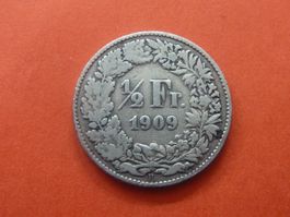 1/2 Fr. 1909 - Ungereinigt -