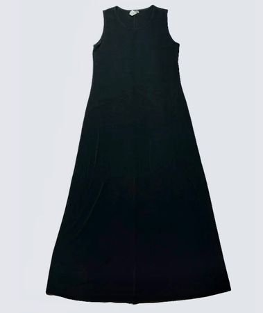Lungo abito vintage acetato nero M