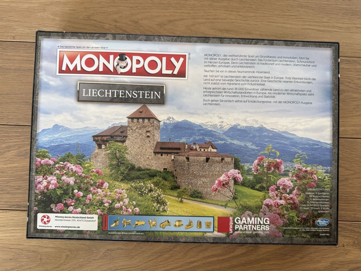 Hasbro Spiele: Monopoly Liechtenstein Brettspiel Neu – Neu und originalverpackt aus Basel von mary267 2