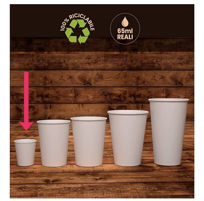 Tazze: 150 Kaffee / Espresso-Becher aus Papier, 65 ml- Einweg – Usato da Fällanden venduto da fai_n5tr 3