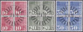 1970, 483RM-485RM Viererblöcke (Rollenmarken) +ET-O, 20.-+