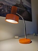 Vintage Tischlampe 60er/70er WILA orange mit Schwanenhals