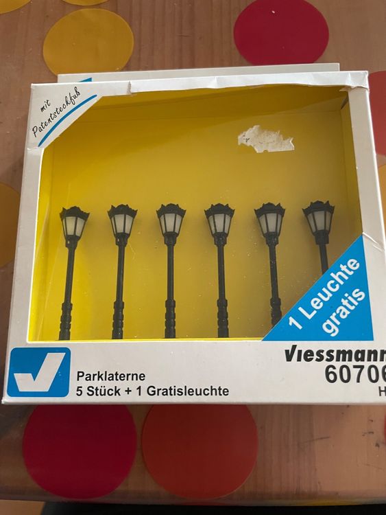 Viessmann H0 - 6070/6073/6720/60706 - Éclairage Pour Trains Miniatures 13 16 Lampadaires De Parc Classiques Et 2 Lampadaires De Parc Double