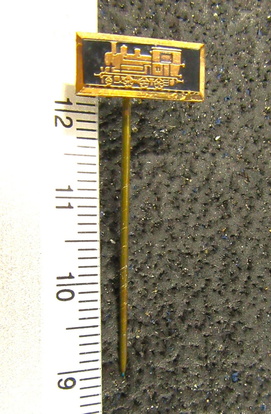 SBB/CFF/FFS Placchette & Badge: DAMPFLOK OLDTIMER ANSTECKNADEL ABZEICHEN KLEIN-FEIN GOLDIG – Usato da Ettingen venduto da Hausi4711 1