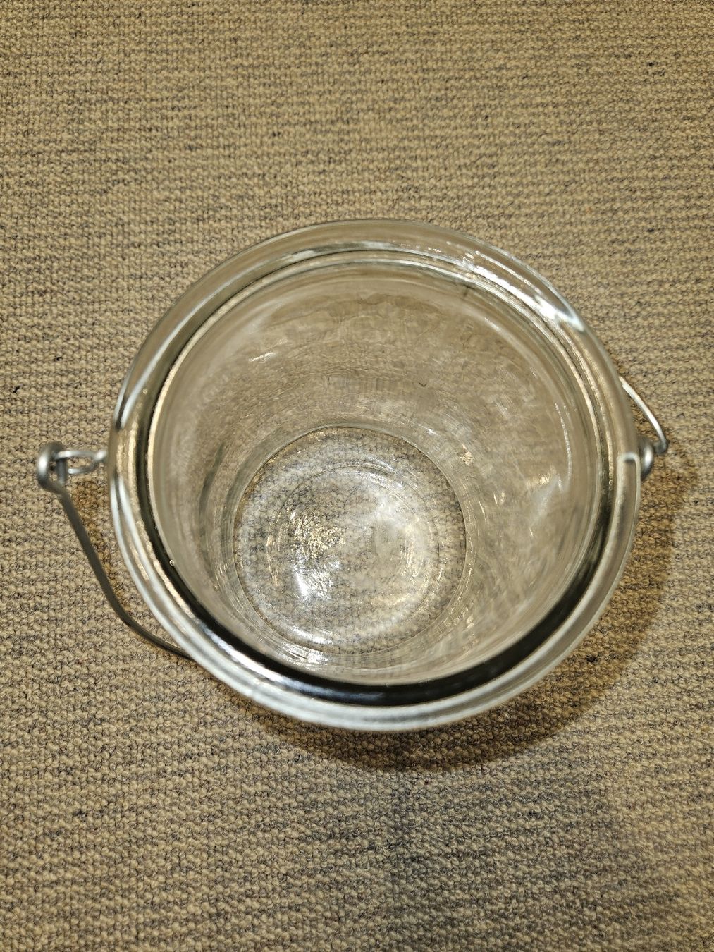 Alle Dekorationen: Glas Windlicht Laterne mit Henkel Deko Garten – Gebraucht aus Rheineck von Eulalia40 3