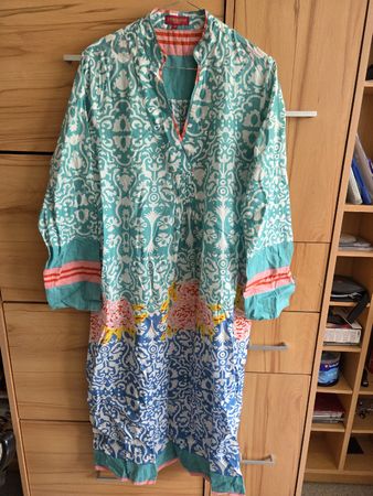 Maxi Baumwolle Sommerkleid Gr.M luftig leichter Stoff