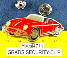 Porsche 356 Cabrio 2Nägel-Pin glasiert silbrig GROSSSS