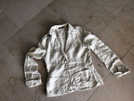Marc Cain Damen Blazer Leinen Grösse 3 beige gebraucht