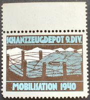 Soldatenmarke 2.WK, Schanzzeug Depot 9.Div, Wi Ver 10