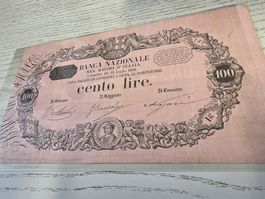 Banca Nazionale 100 Lire 1882 Sammlerstück guter Zustand