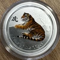 Münze Year of the Tiger 2010 1/2oz Silber 999 Australien