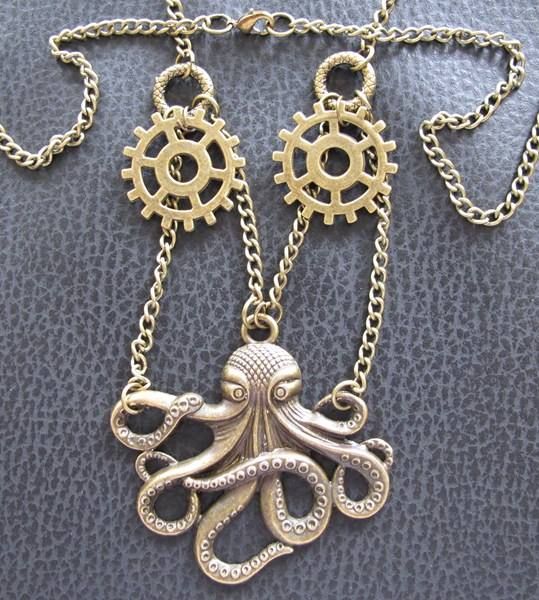 Sonstiger Schmuck: Steampunk Octopus Kraken Halskette – Neu (gemäss Beschreibung) aus Schwanden GL von UHRKNALL