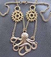 Steampunk Octopus Kraken Halskette