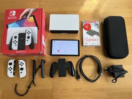 Nintendo Switch Oled Weiss inkl. OVP, Etui und Zubehör