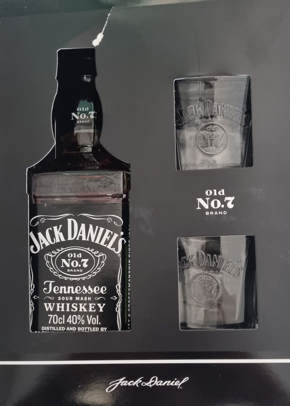 Jack Daniels Spiritueux: JACK DANIELS Nr,7 MIT 2 GLÄSER – Neuf avec emballage d'origine à Schönenwerd par 1952kv